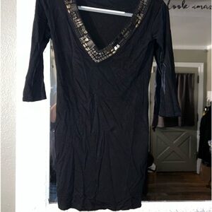 A/X Armani Exchange Jet black tunic/dress w/pockets XS​